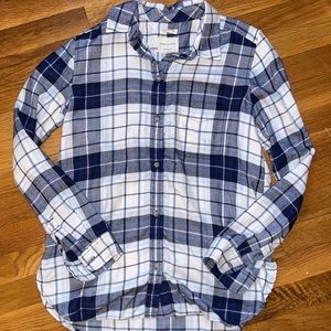 NWOT blue and white American Eagle flannel
